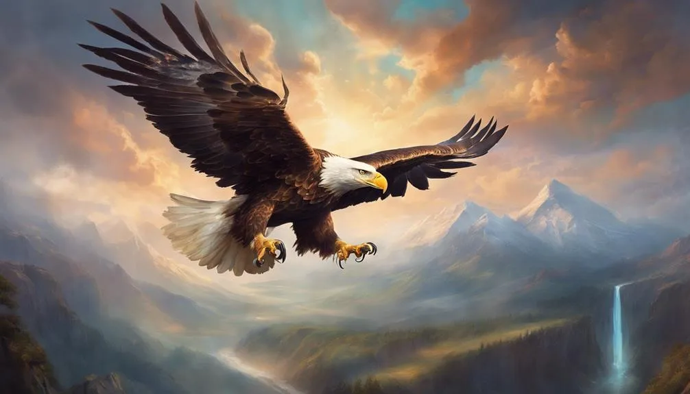 american flag in flight