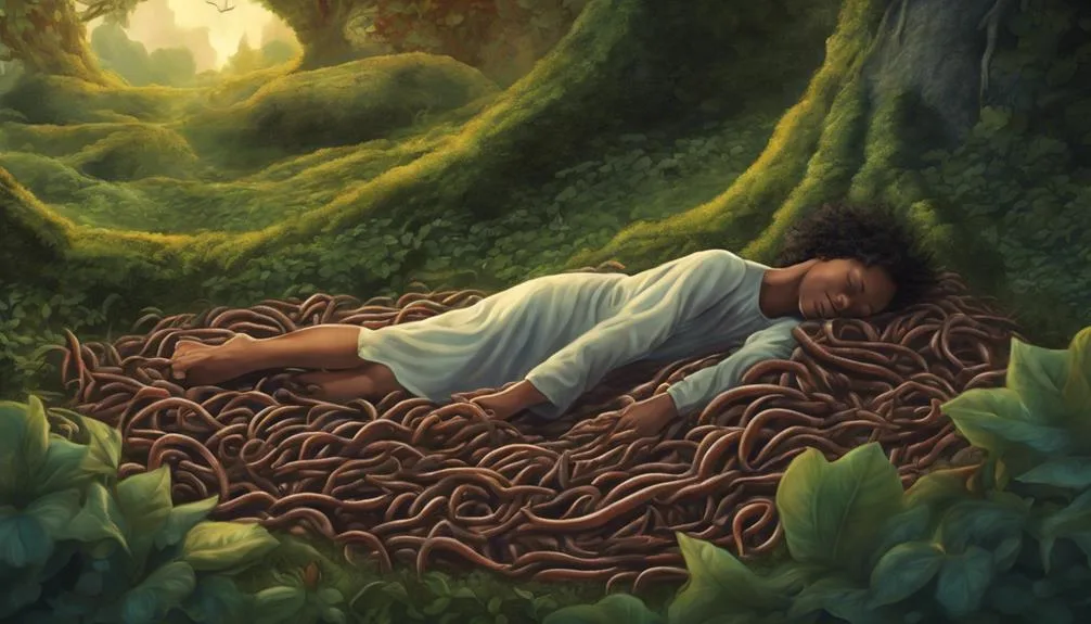 earthworms in dreams symbolize