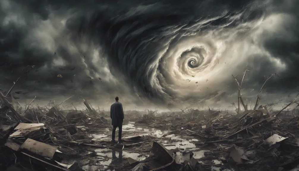 emotional struggle mirrored externally