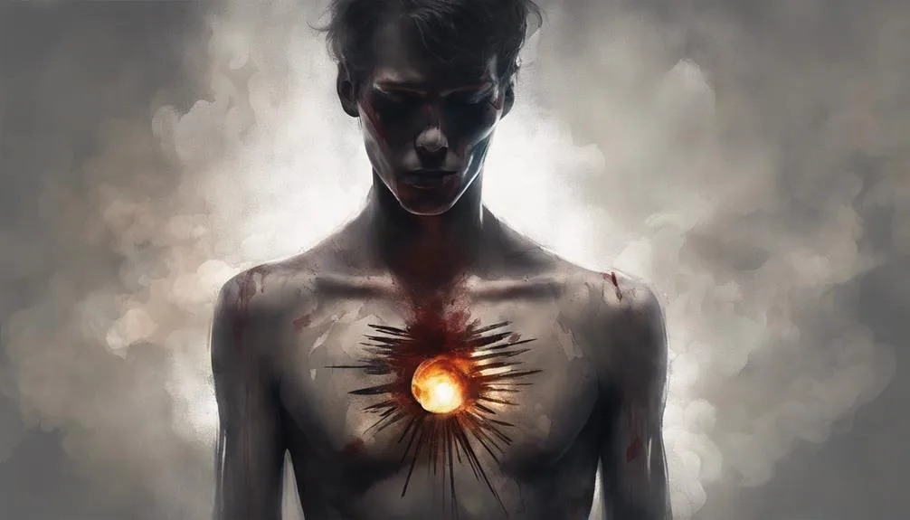 feathers and tears intertwined