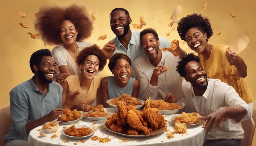 joyful gathering of friends