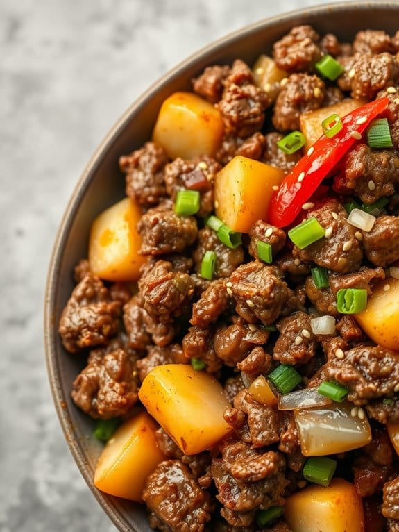beef and potato stir fry
