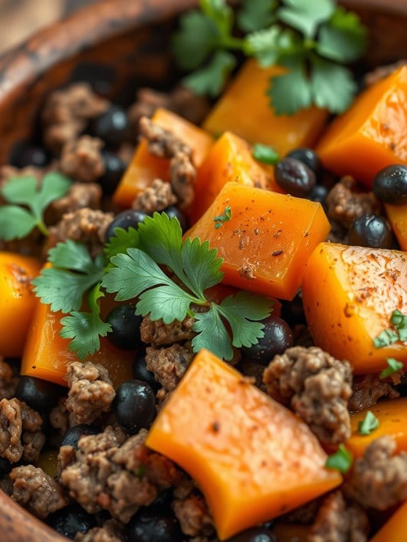 beef and sweet potato dish