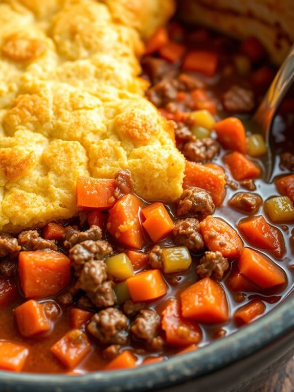 beef stew with cornbread