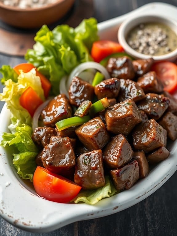 cambodian beef stir fry dish