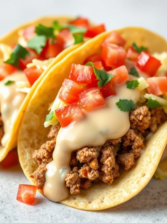 creamy beef filled taco delight