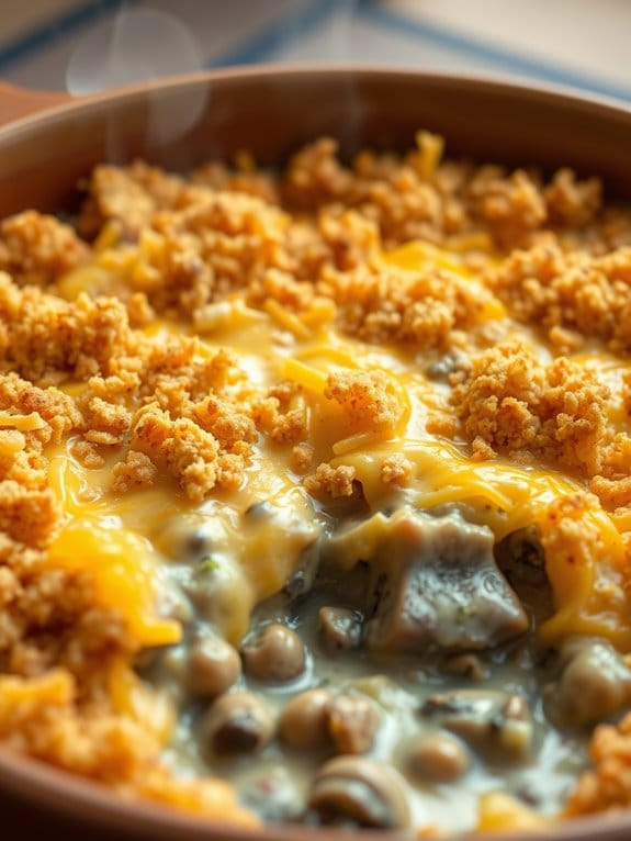 creamy beef mushroom casserole