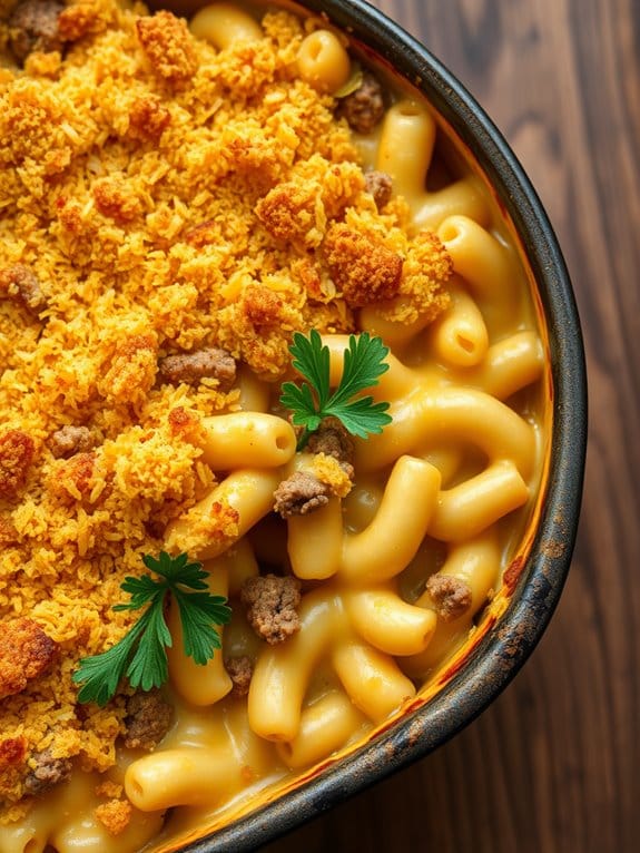 creamy beef pasta dish