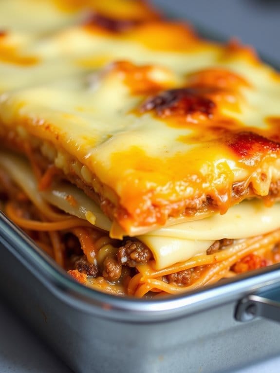 creamy beef potato lasagna