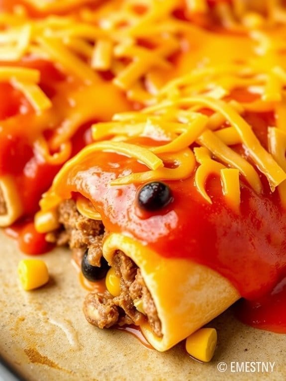 delicious beef filled enchiladas