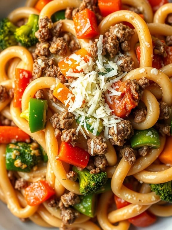 delicious beef pasta dish