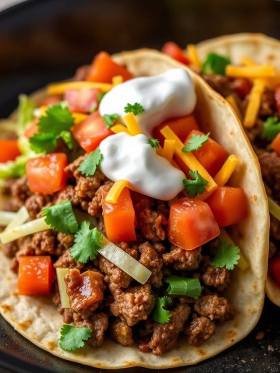 delicious ground beef tacos