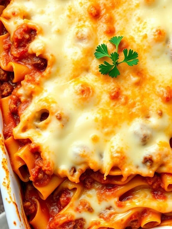 delicious layered meat pasta