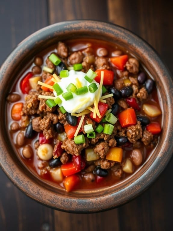 easy flavorful beef chili