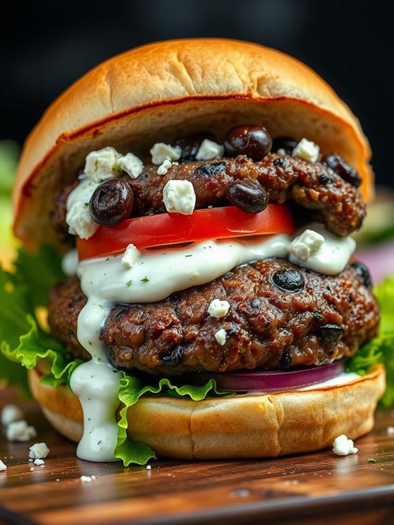 feta infused greek burger recipe