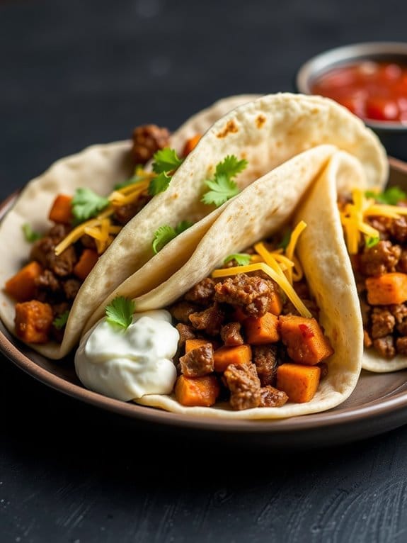 ground beef sweet potato tacos
