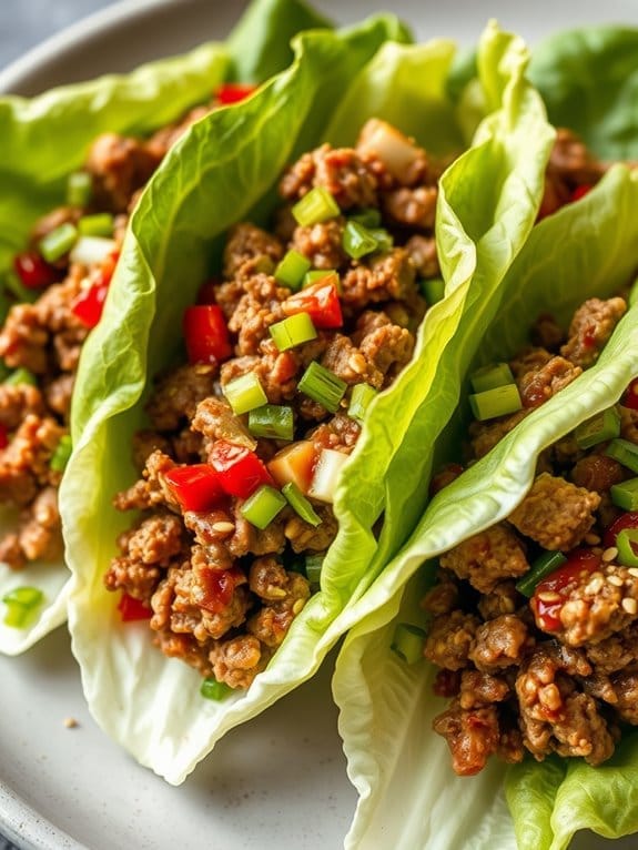 healthy beef lettuce wraps
