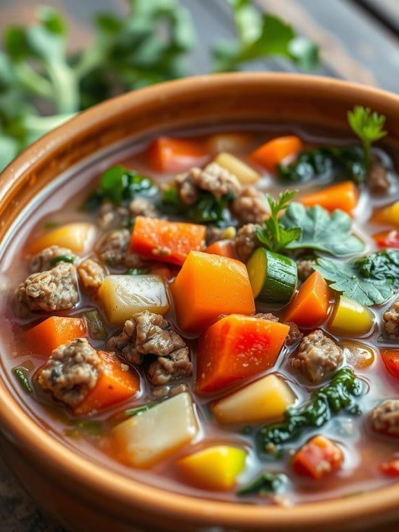 hearty beef and vegetable soup