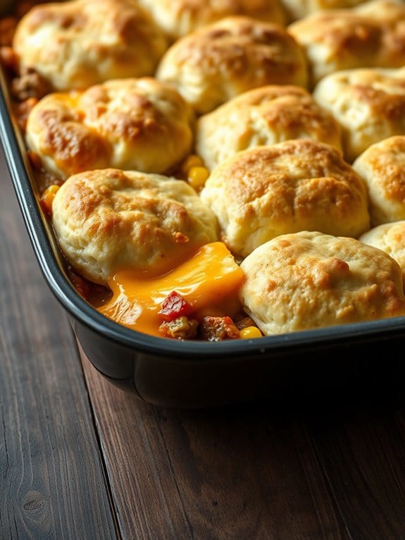 hearty beef biscuit casserole