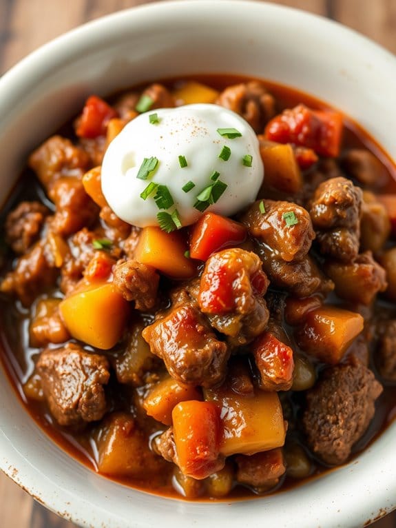 hearty beef pasta dish