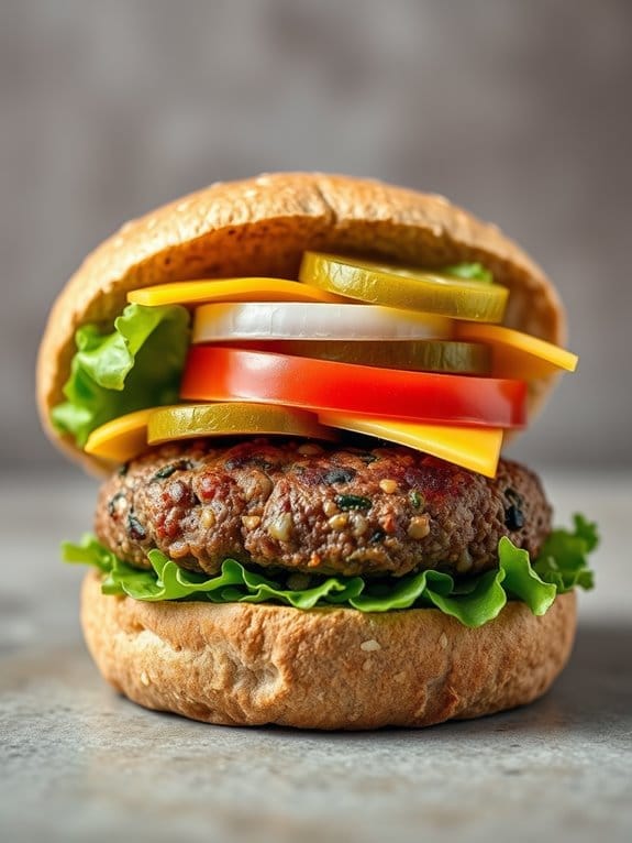 homemade protein packed burger