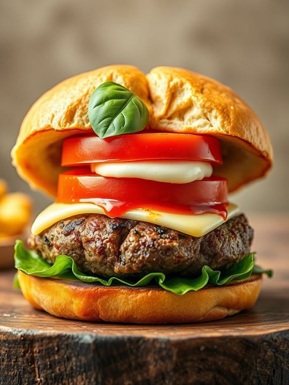 italian style cheese burger