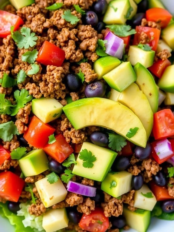 mexican ground beef salad