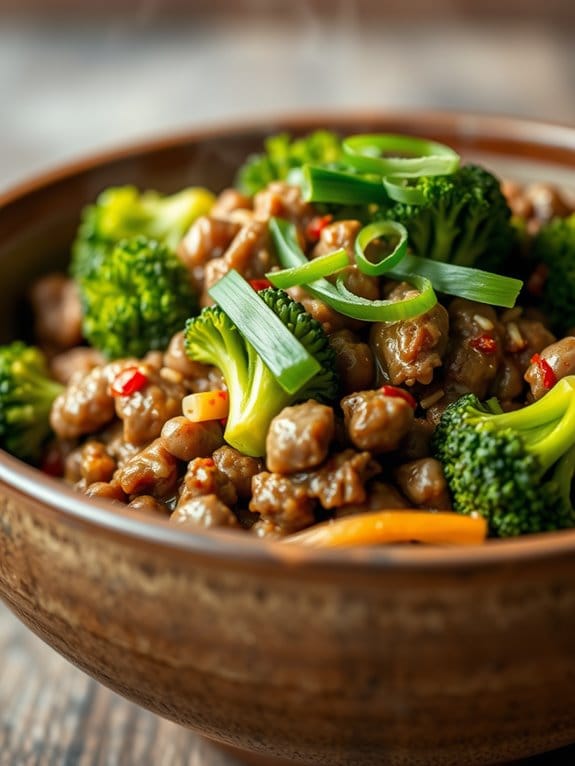 savory beef and broccoli