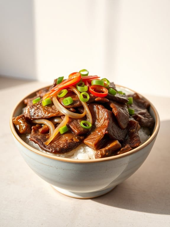 savory beef rice bowl