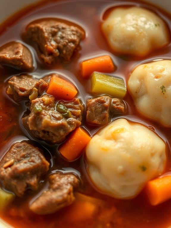 savory beef stew dumplings