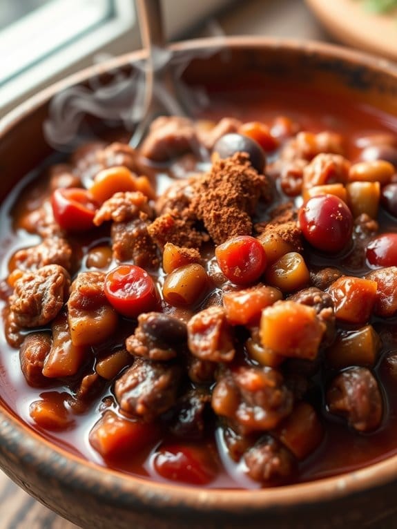 savory chili with beef