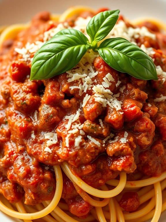 savory pasta meat sauce