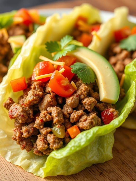 spicy keto beef tacos