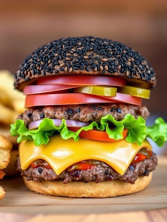 spicy peppercorn seasoned burger