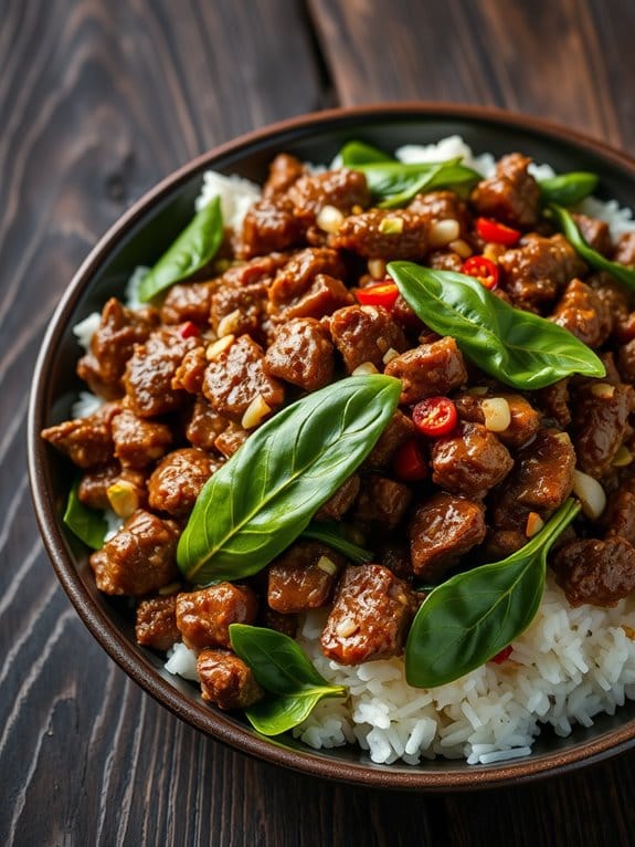 spicy thai basil beef