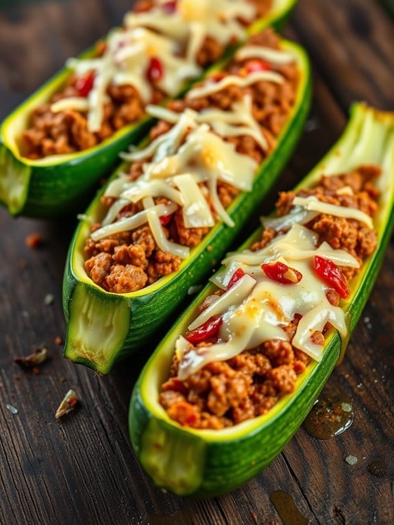 stuffed zucchini with beef