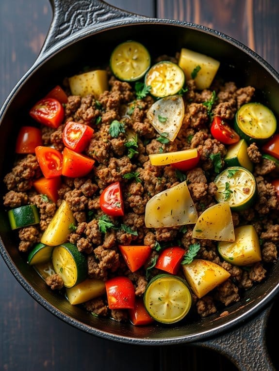 zucchini and beef dish
