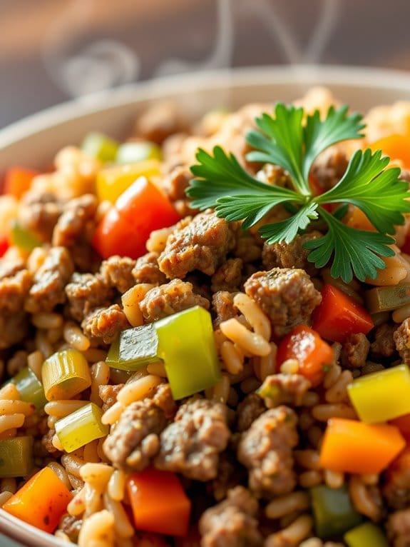 cajun beef rice bowl
