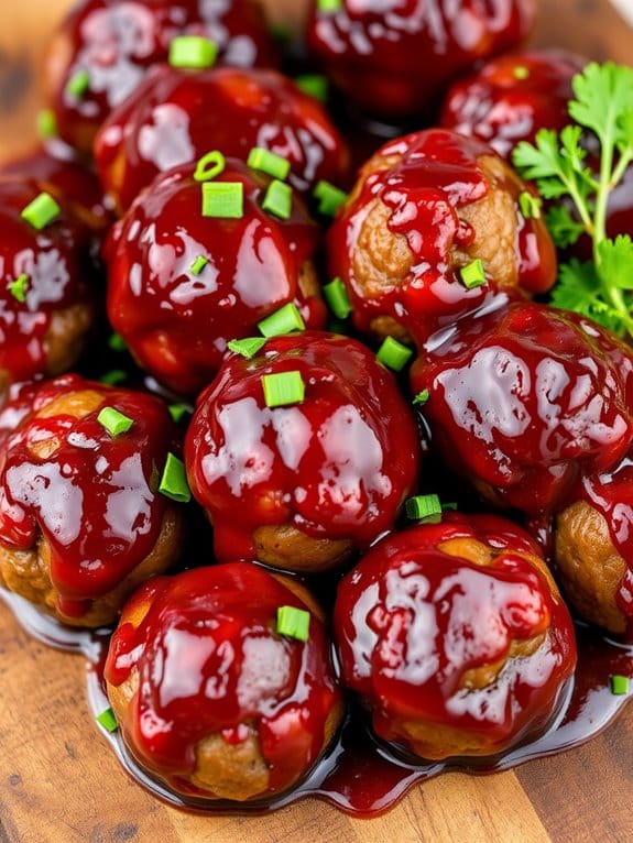 cranberry infused pork meatballs