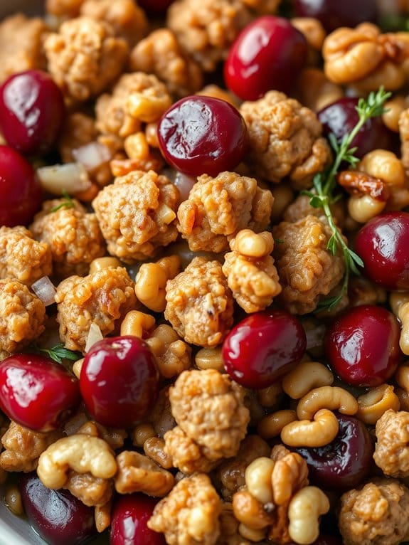 cranberry walnut sausage dish