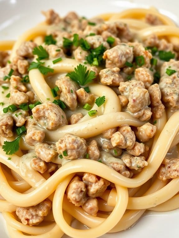 delicious creamy pasta dish