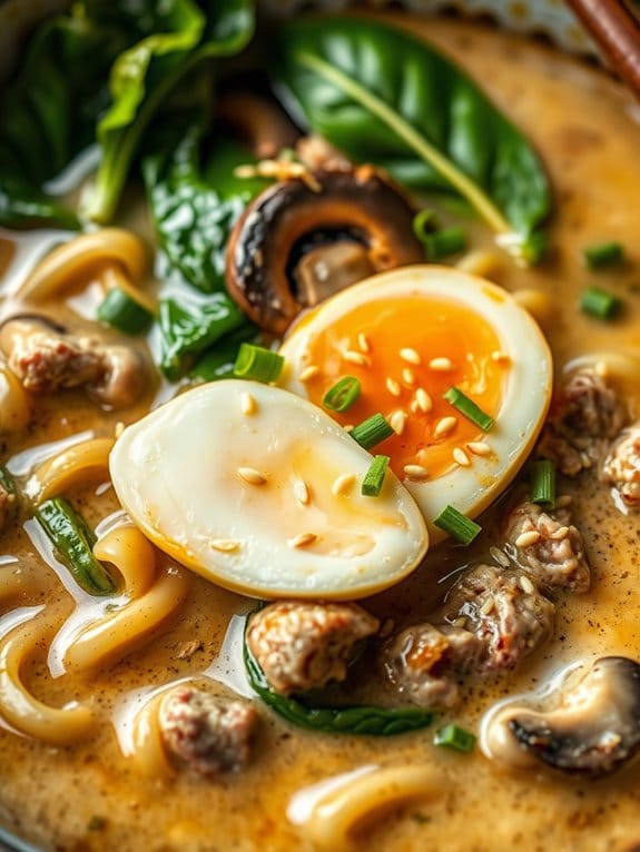 delicious creamy pork ramen