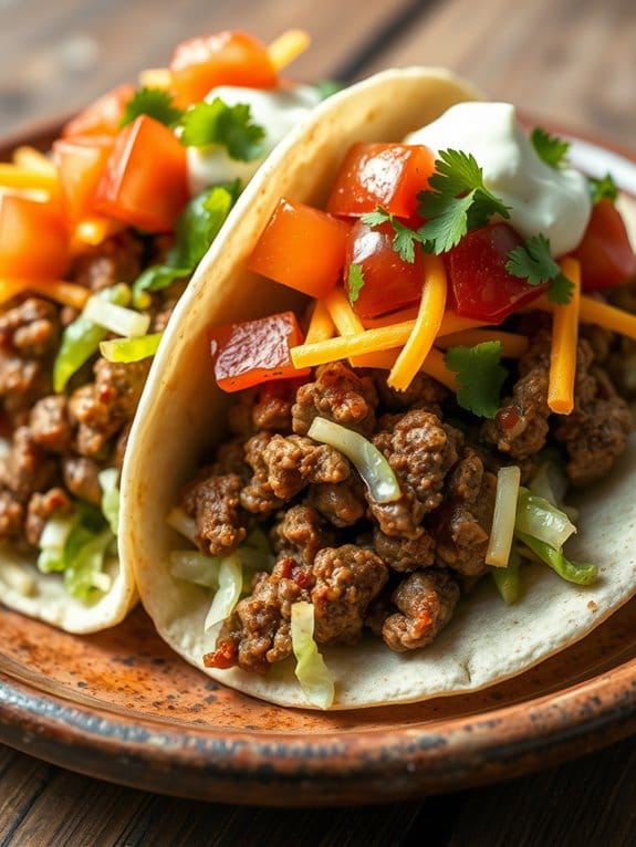 delicious ground beef tacos