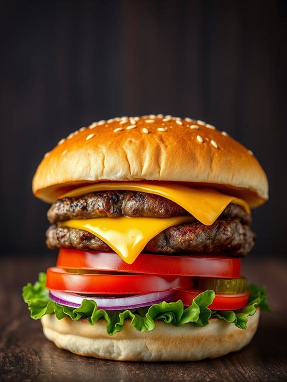 delicious juicy beef burgers