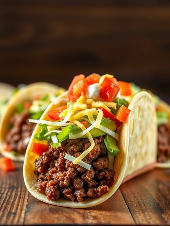 deliciously seasoned beef tacos
