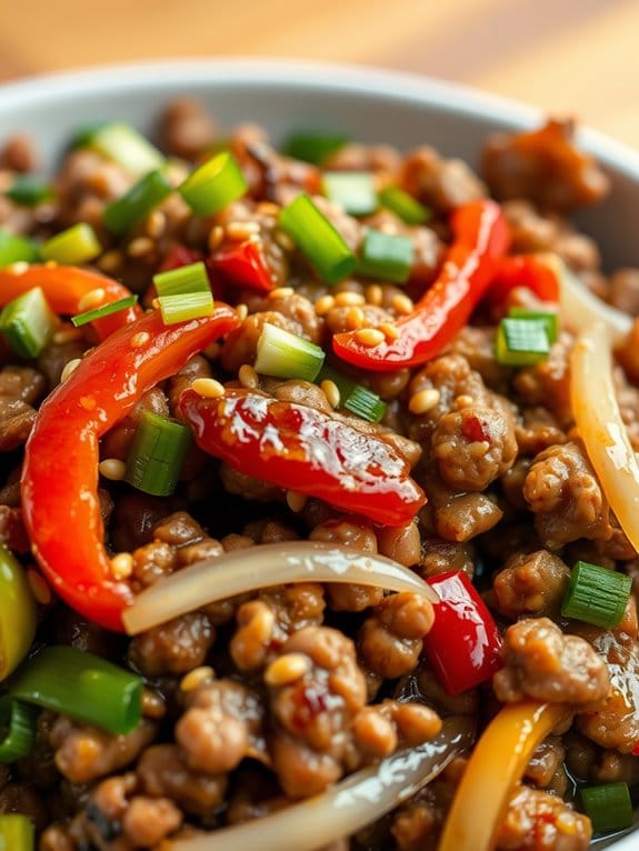 flavorful pork stir fry dish