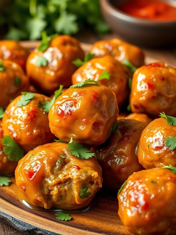 flavorful spicy pork meatballs