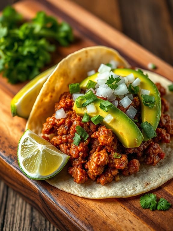 flavorful spicy pork tacos