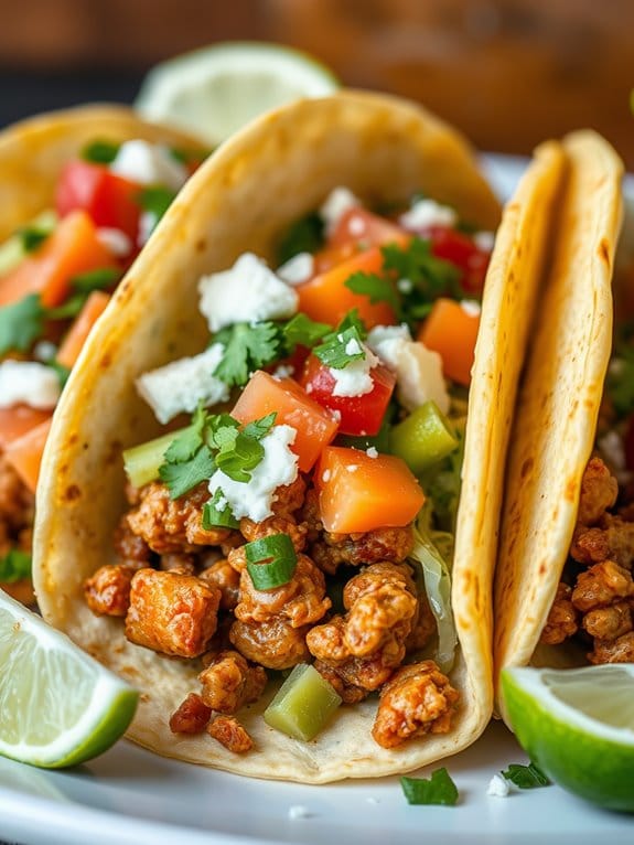 flavorful spicy pork tacos