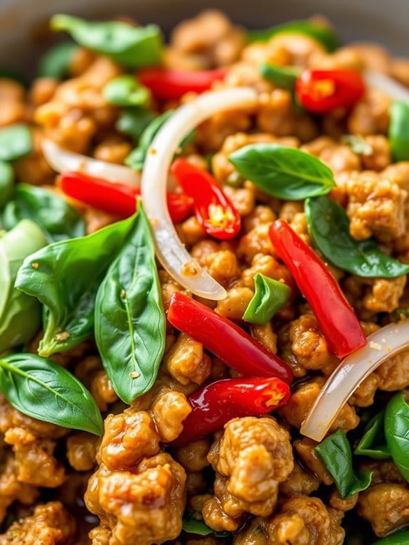 flavorful thai basil stir fry
